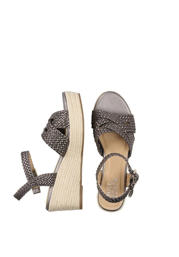 Bullboxer Sandalen Met Sleehak Gun Metal 268013F2T_GUNNTD - Afbeelding 2