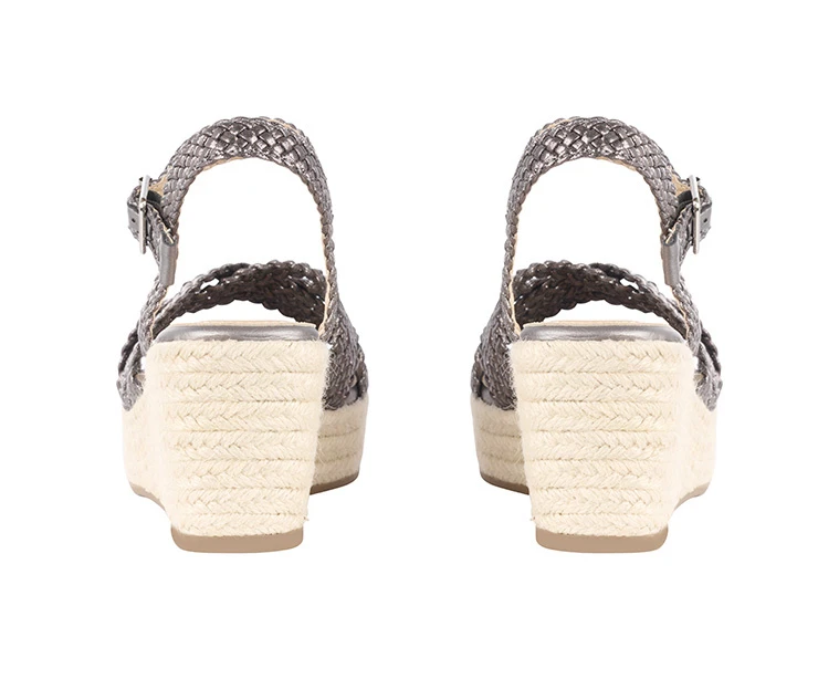 Bullboxer Sandalen Met Sleehak Gun Metal 268013F2T_GUNNTD - Afbeelding 4