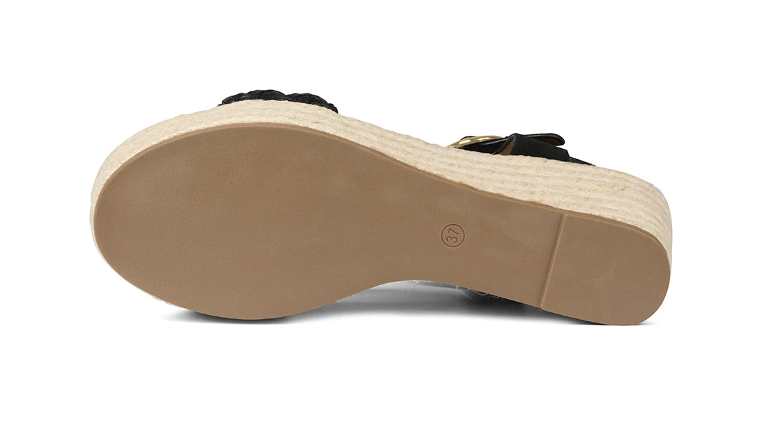 Bullboxer Sandalen Met Sleehak Zwart 268011F2T_BLCKTD - Afbeelding 6