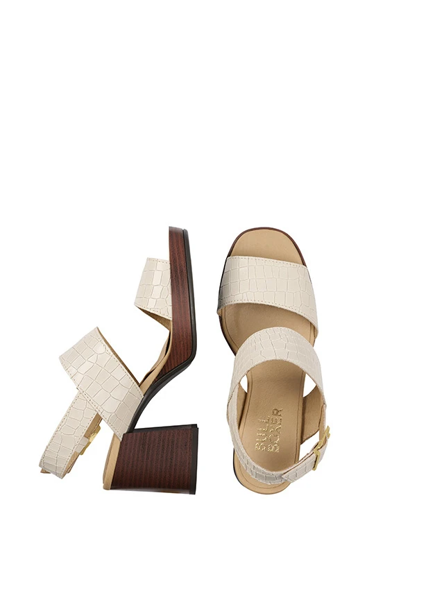Bullboxer Sandalen Met Hak Gebroken Wit 256001E2L_CREMTD - Afbeelding 2