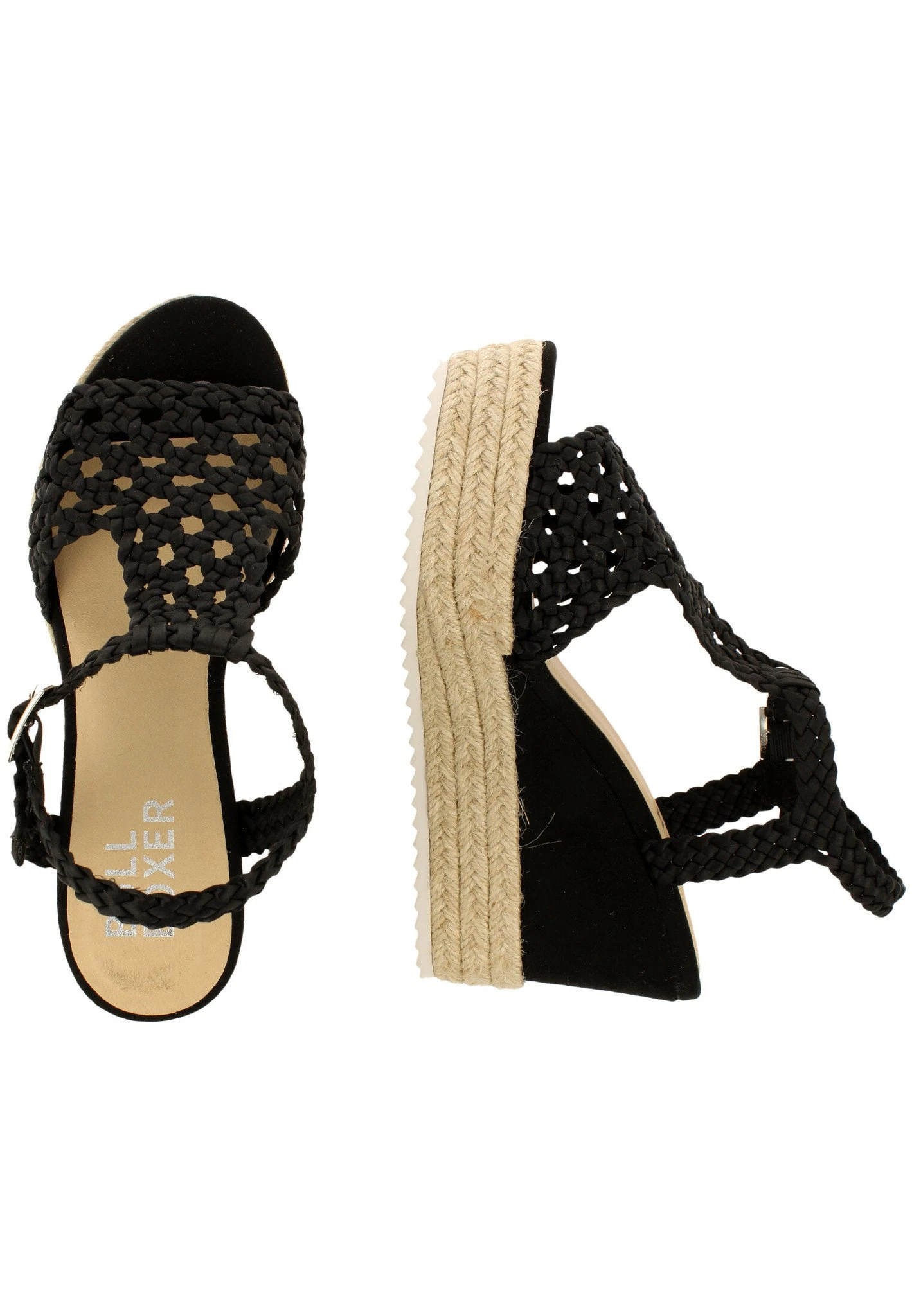 Bullboxer Sandalen Met Sleehak Zwart 195034F2T_BKSTTD - Afbeelding 2