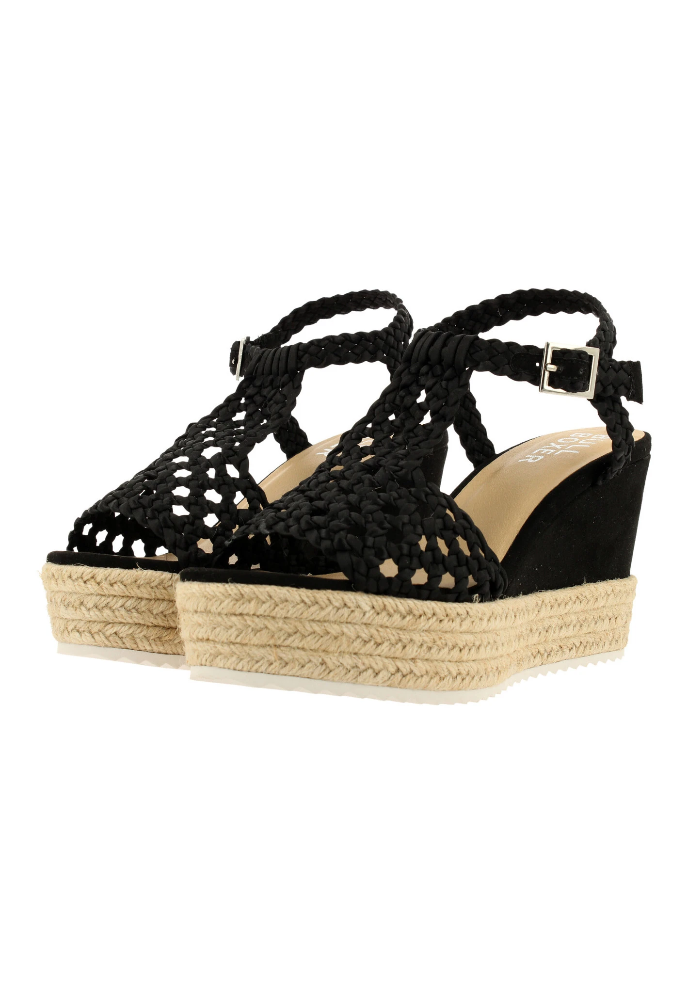 Bullboxer Sandalen Met Sleehak Zwart 195034F2T_BKSTTD - Afbeelding 3